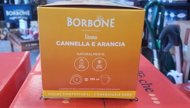 Benessere in Cialda | 18 Tisane Borbone alla Cannella e Arancia